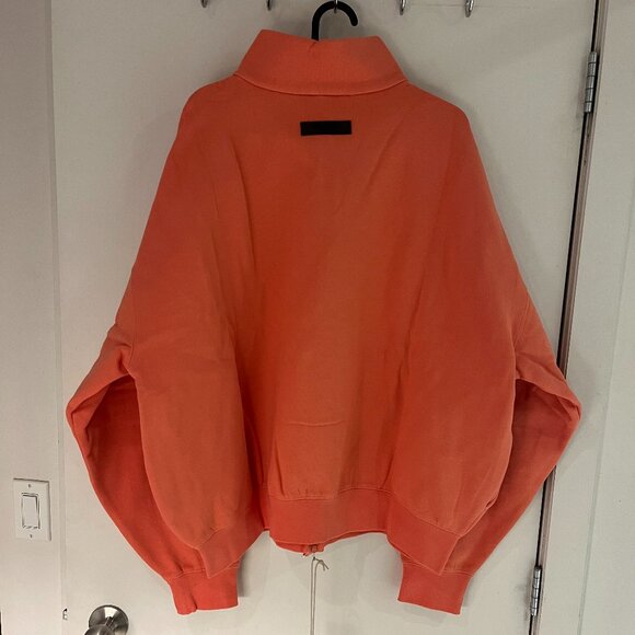 NWT Fear of God Essentials Zip Up Jacket Coral XXL - Picture 2 of 5